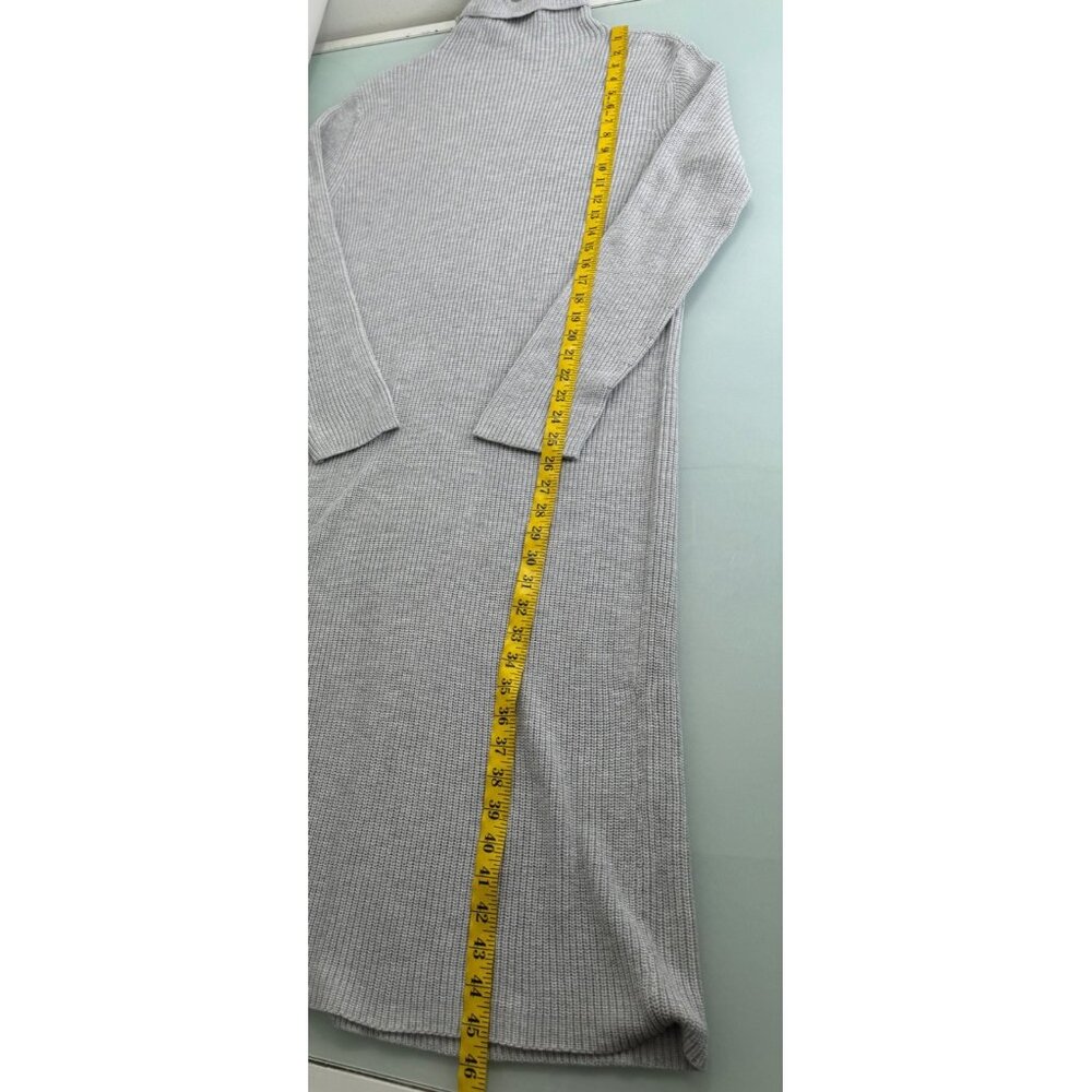 Abound Womens Midi Knit Sweater Dress Turtleneck Small S Gray Side Slit New NWT - Picture 4 of 12